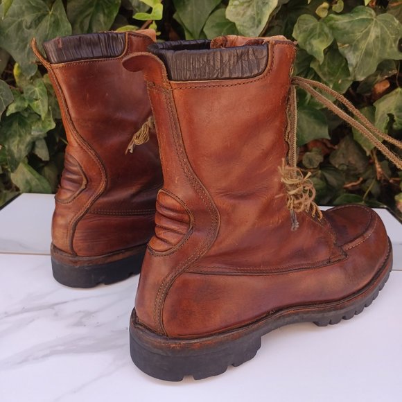 Rare Vintage Danner 1362 Moc Toe Combat Style Boots Men's Size 10 D Brown - Picture 6 of 11